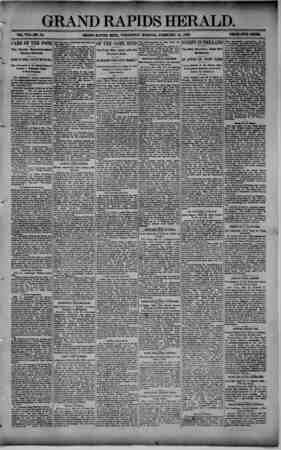 Grand Rapids Herald Newspaper February 24, 1892 kapağı