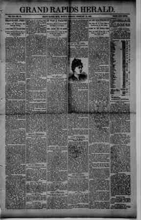 Grand Rapids Herald Newspaper February 29, 1892 kapağı