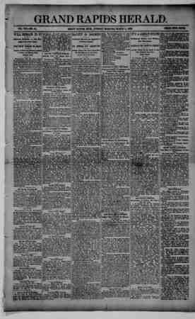 Grand Rapids Herald Newspaper March 1, 1892 kapağı