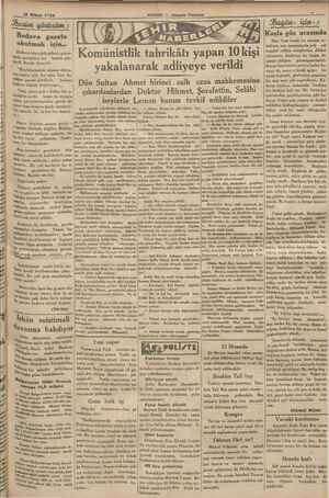  KE A EİY |? Nisan 1734 Betim görüşüm : Bedava gazete okutmak için... Halkevi köycülük şubesi, geçen- de gazetelere bir &...