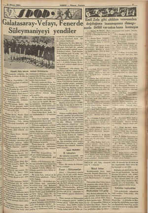    21 Nisan 1934 Dünkü Vefa takımı ı._:::dloulınn yakşalan lik Dandı, lan bi rkısmı da dün oy- lep Ttim de Fenerbahçe — Sü- 4