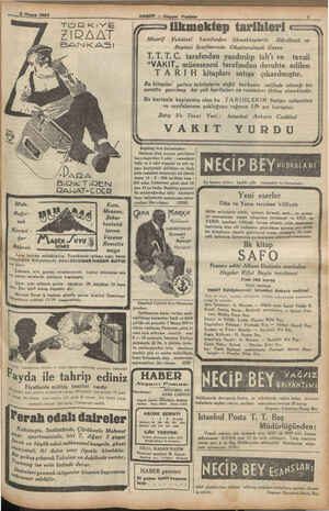    —— Mayıs 1934 — HABER — Akşam Postası TURKİYE SİRAAT BANKASSI BiRik TiREN RAHAT-EDER Kum, Bağır- ı:;::::' sak hastalık-...
