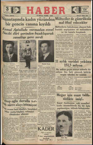 Haber Gazetesi 13 Mayıs 1934 kapağı