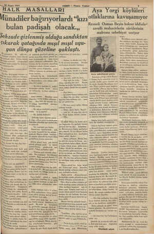    22 Mayıs 1934 aa e . n l eee — OU HALK MASALLARI HABER — Akşam Postası Âya Yorgi İîöylül:eri Münadiler bağırıyorlardı “kızı