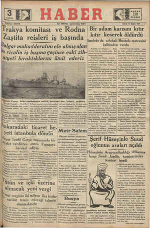 Haber Gazetesi 23 Mayıs 1934 kapağı
