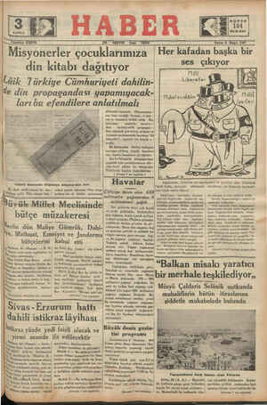 Haber Gazetesi 29 Mayıs 1934 kapağı