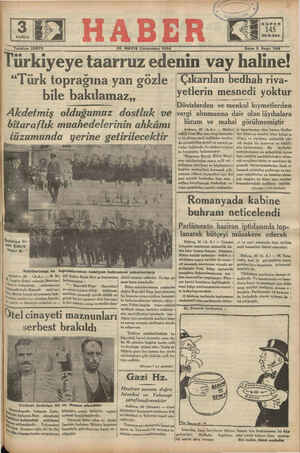 Haber Gazetesi 30 Mayıs 1934 kapağı
