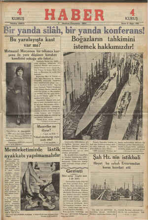 Haber Gazetesi 7 Haziran 1934 kapağı
