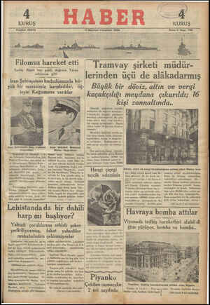 Haber Gazetesi 11 Haziran 1934 kapağı