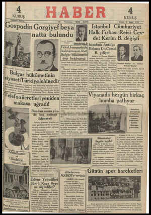 Haber Gazetesi 13 Temmuz 1934 kapağı