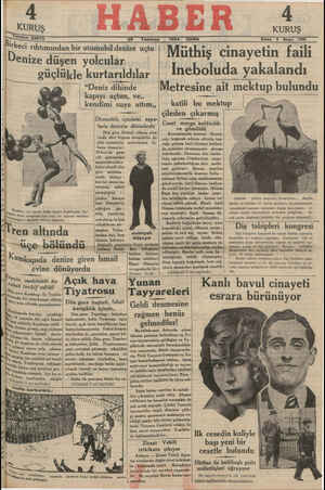 Haber Gazetesi 20 Temmuz 1934 kapağı