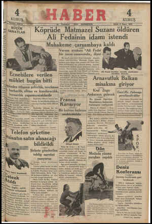 Haber Gazetesi 21 Temmuz 1934 kapağı
