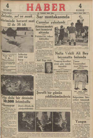 Haber Gazetesi 24 Temmuz 1934 kapağı