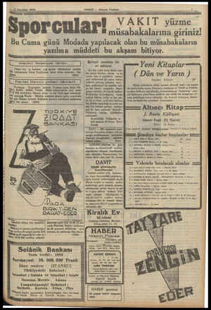  '——8 Ağustos 1934 HABER — Akşam Postası Sporcular!. VAKIT üsabakalarına giriniz! yüzme Bu Cuma günü Modada yapılacak olan bu