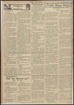  Abdü HABER — Akşam Postası ilhamit Gedelleri Tarihi tefrika: 39 Ayşe Hanım.. Mücellit Hâlis Efendi.. Necdet mektepte...