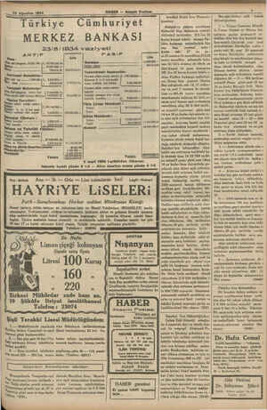    e 28 Ağustos 1934 Türkiye Cümhuriyet MERKEZ BANKASI 23/8/1934 vaziyeti AKTIP —ocrn PASIP — Kasa | Lira Lira u Bali kilogram