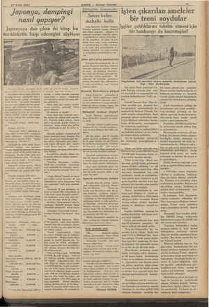  27 Evlül 1934 Japonya, dampingi nasıl yapıyor? Japonyaya dair çıkan iki kitap bu memleketin harp edeceğini söylüyor Madenleri