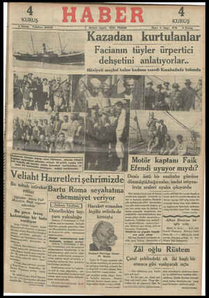 Haber Gazetesi 7 Ekim 1934 kapağı