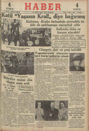 Haber Gazetesi 13 Ekim 1934 kapağı