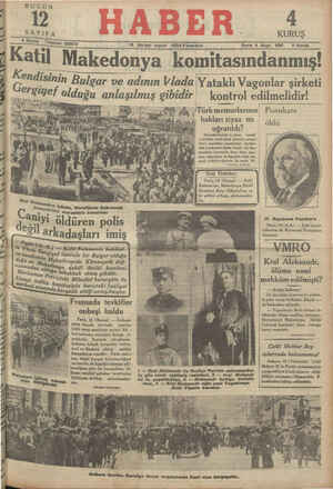 Haber Gazetesi 15 Ekim 1934 kapağı