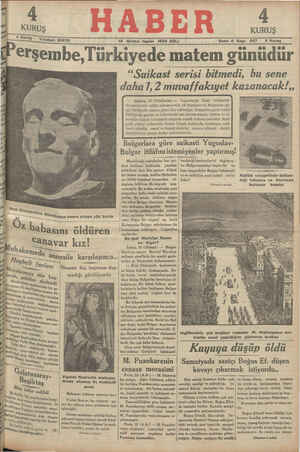 Haber Gazetesi 16 Ekim 1934 kapağı