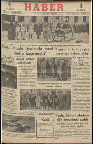 Haber Gazetesi 20 Ekim 1934 kapağı
