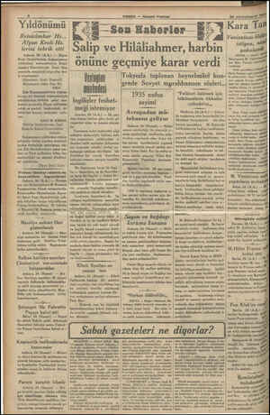  HABER — Akşam Postası Yıldönümü Reisicümhur Hz., Afgan Kralı Hz. lerini tebrik etti Ankara, 24 (A.A.) — Efgan Kralr...