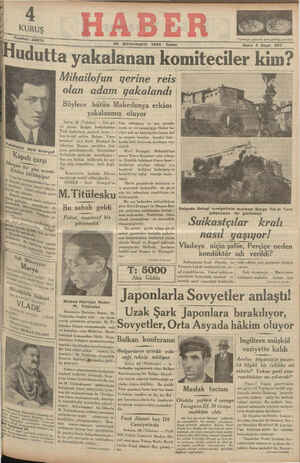Haber Gazetesi 26 Ekim 1934 kapağı