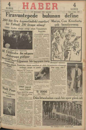 Haber Gazetesi 27 Ekim 1934 kapağı
