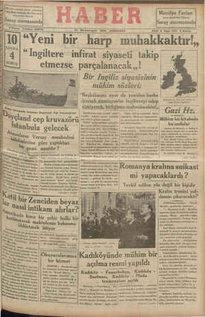 Haber Gazetesi 31 Ekim 1934 kapağı