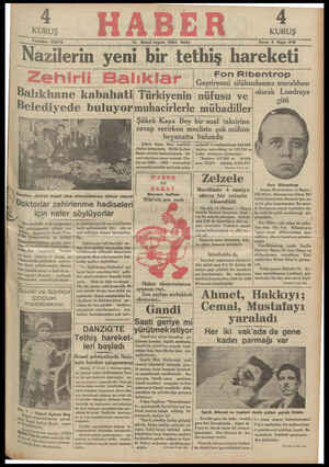 Haber Gazetesi 13 Kasım 1934 kapağı