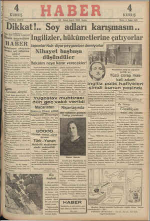 Haber Gazetesi 23 Kasım 1934 kapağı