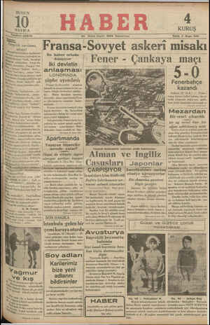 Haber Gazetesi 24 Kasım 1934 kapağı
