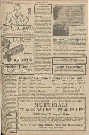  9 ikinci teşrin 1934 dikk Tkyr farikadır. >| r O ON Ü > / z Cevat h Tesmi taşıyan madeni kutular içinde baş ve diş ağrıları,