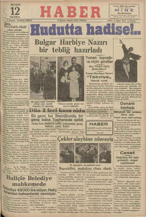Haber Gazetesi 2 Aralık 1934 kapağı