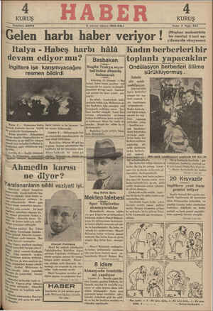 Haber Gazetesi 11 Aralık 1934 kapağı