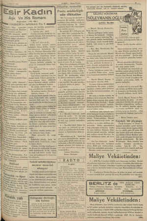  N — SUBAT 1935 |Esir Kadın Nakleden: Asşk Ve His Romanı (Vâ-Nü) HABER'in tefrikası No. 8 n"'"dl diğer — oyuncular, ni...