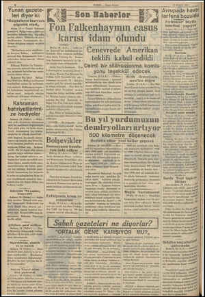  Yunan gazete- leri diyor ki: “Bulgarların taarruzu. çılgınlık olur!,, Atina, 17 — Yunan hükümet gazeteleri, Bulgaristanın...