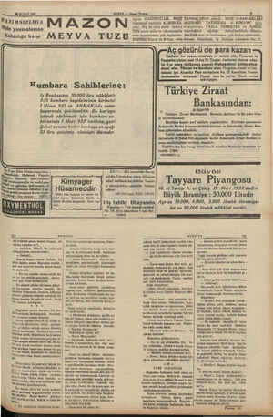    ŞUBAT 1935 : HAZIMSIZLIĞA M Mi © yanmalarına AZON &ızlığnkarşı _MEYVA TUZU Kumbara Sahiblerine: Iş Bankasının 10.000 lira