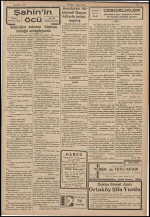    Hars e 8 MART — 1935 Şahin'in cü öldürülen adamın olduğu anlaşılıyordu ga : a. Yazan: i Kadircan Kaflı j O Şimdi Ali Reisin