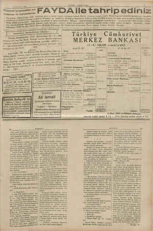    TC # AO SA e N TUT " TT ORUE —W HABER — Akşam Postası n 18 NİSAN — 1935 —- Ka —— “ - v Haşarat uyanmadar v FAYDA...