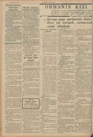      165 MAYIS — 1935 Şikâyetler temenniler: Yerli malı kullanalım Dün matbaamıza Beşiktaş, Hat- tat Tahsin sokak 34 numarada