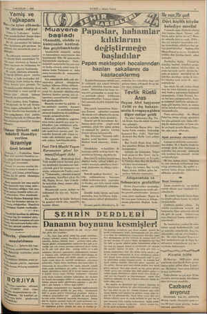    | HABER — Akşam Postası —. 2 HAZİRAN — 1935 : ş ve - Yağkapanı ittin içine çökmek- te devam ediyor Yemiş ve Yağkapanı...