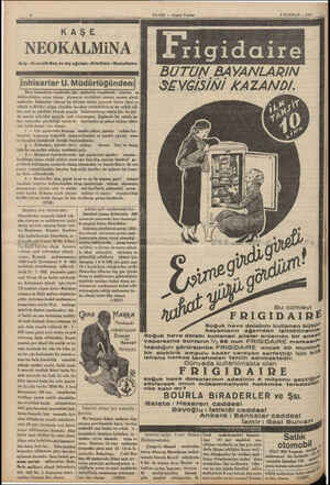  9 HAZIRAN — 1938 — D4 HABER -- Akşam Poslası — : KAŞE NEOKALMINA Grip - Nevralli-Baş ve diş ağrıları - Artritizm « Romatizma