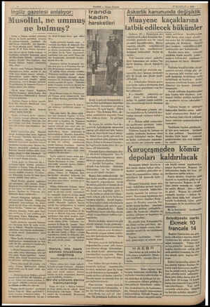  HABER — Akşam Postası 17 HAZİRAN — 1998 İngiliz gazetesi anlatıyor: — Musolini, ne ummuş ne bulmuş? Habeş <- İtalyan meselesi