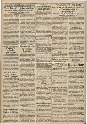    HABER — Akşam Postası Hıtlercılık alexhtarları galıîıxor Marksist Almanlar Huduttan içeri propaganda kâğıtları sokarlarken