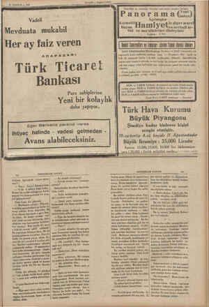       21 TEMMÜYZ -- 1935 Vadeli Mevduata mukabil Her ay faiz veren ADAPAZARIİ Türk Bankası Eğer Bankada paranız varSa : ;...