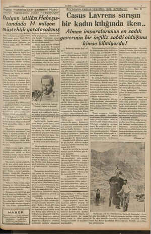    28 TEMMUZ — 1935 İNgiliz muhafazakâr gazetesi Muso- lininin hareketini nasıl hoşgörüyor İtalyan istilâsı Habeşıs- tandada