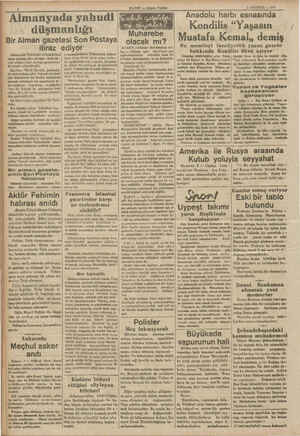          Almanyada Yahudiler ve katoliklere karşı açılıtış olan savaşin hâlâ de - yam ettiğine dair Avrupa gazetelerin- de...
