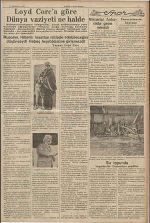    13 AĞUSTOS — 1995 Loyd Corc'a gör HABER — Akşin Postası Dünya vaziyeti ne halde Silâhsızlanmadan vazgeçildi, şimdi...